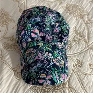 Lilly Pulitzer Floral Hat - Navy and Multicolor. NEW #9 lilly pulitzer hat products for sale | eBay main image 4